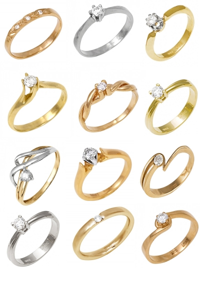 Обручальное кольцо с бриллиантами на Shop.JewelGold.ru