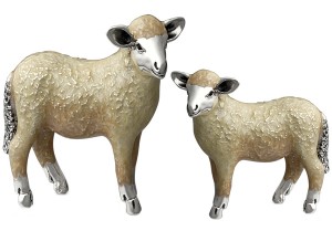 Статуэтка пара овец серебро
