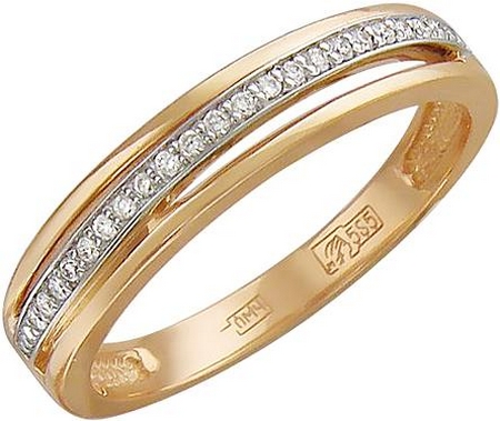 Кольцо дорожка из золота с бриллиантами