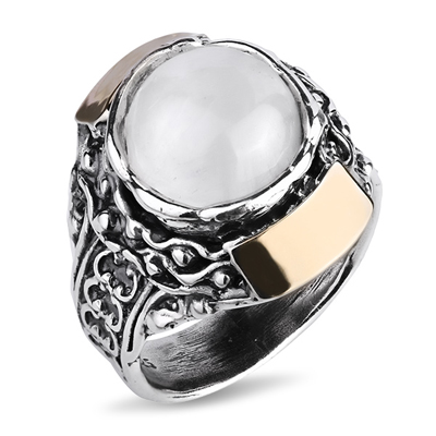 Серебряное кольцо Yaffo с лунным камнем
